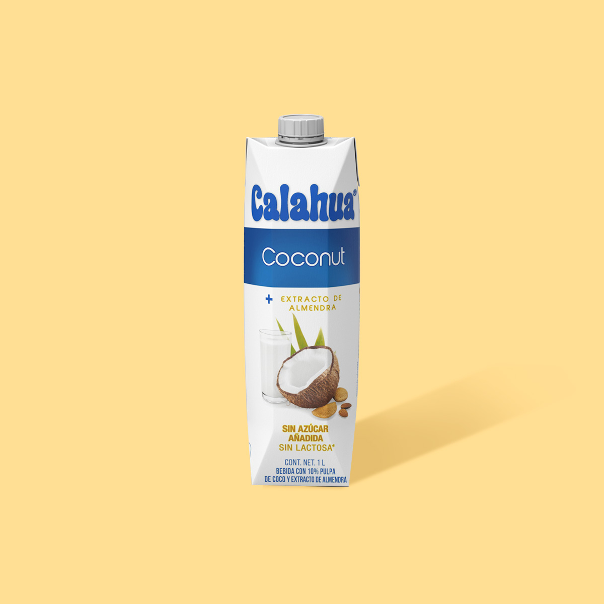 Bebida con Coco y extracto almendra frente