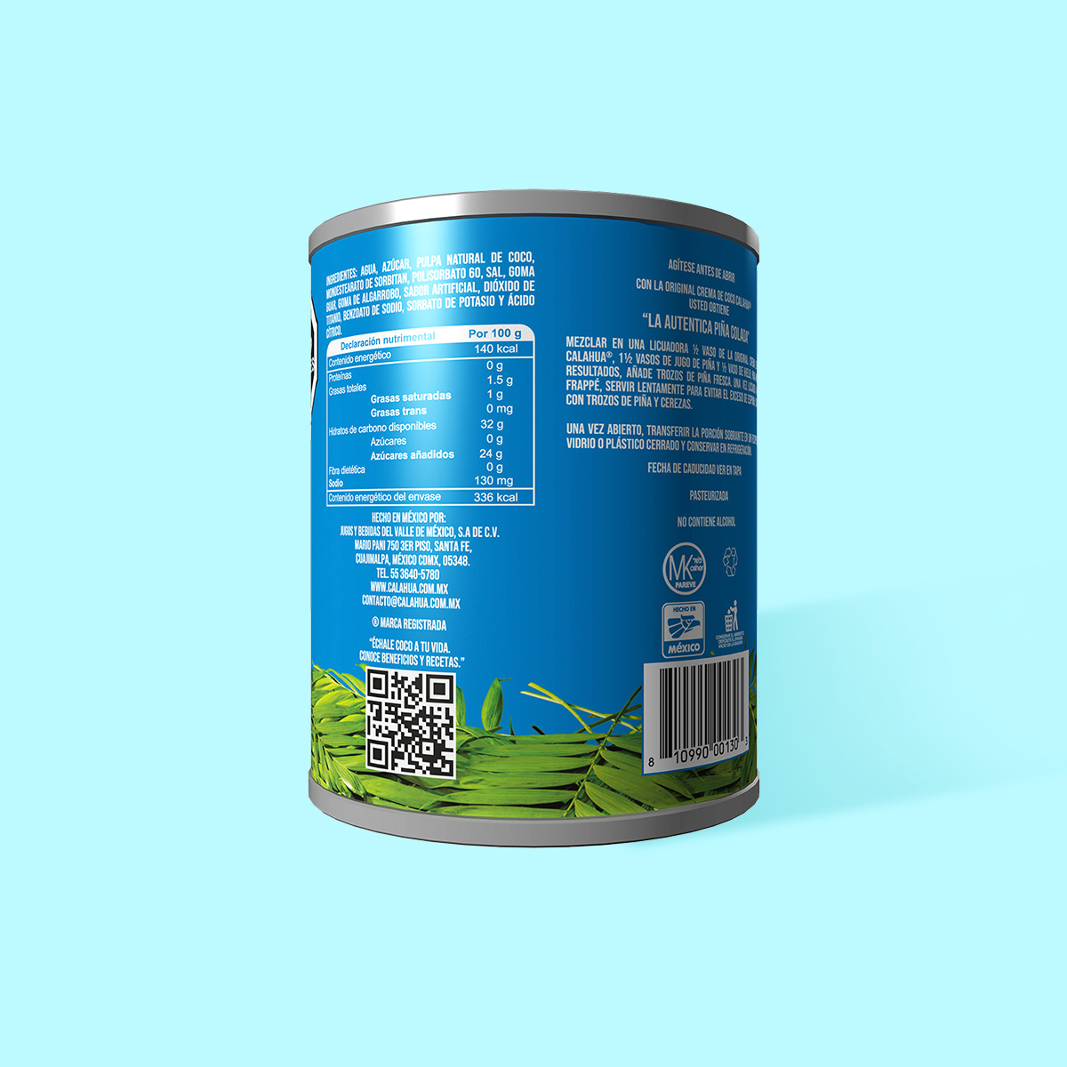 Crema de Coco La Original, Lata de 240 g  atras