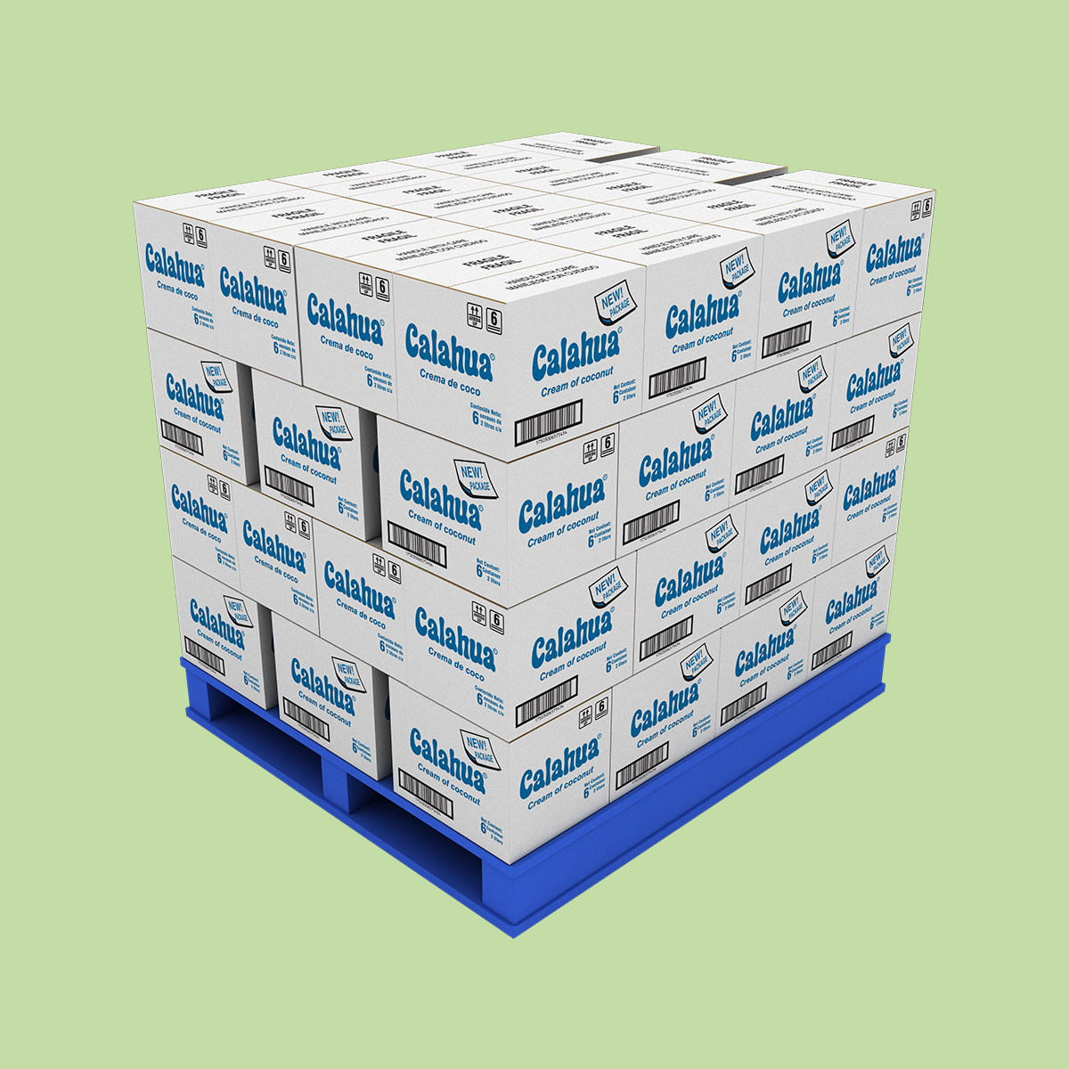 pallet garrafa coco